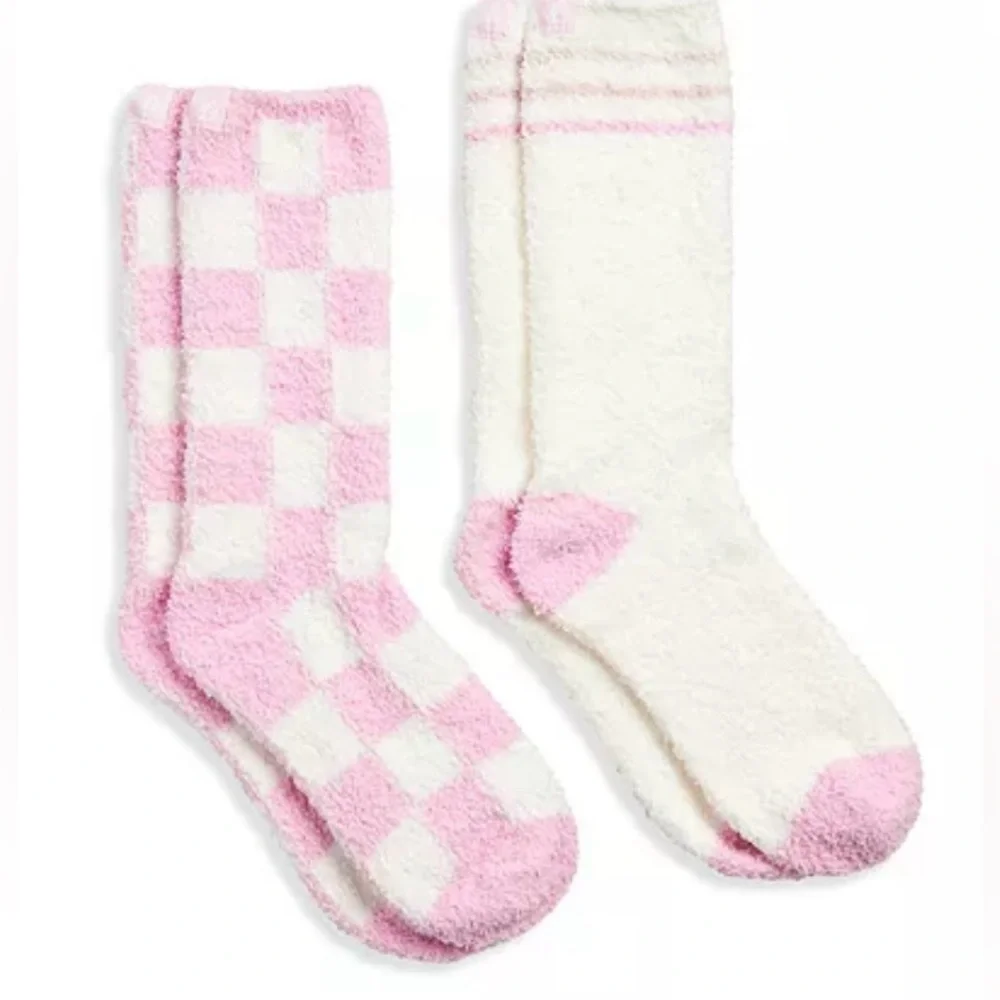 Barefoot Dreams CozyChic Barbie Two Pair SockSet NWT - Picture 1 of 4